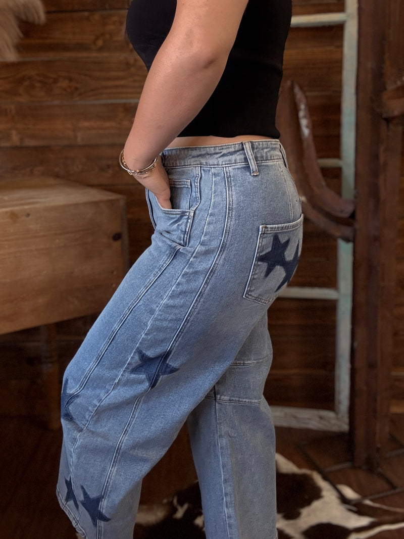 The Born to Shine Barrel Jeans