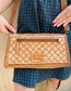 The American Darling Antique Tan Tooled Leather Purse