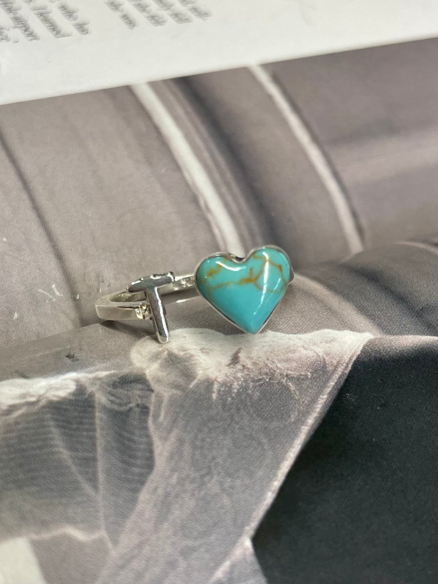 The Heart Letter Ring - Size 9-11