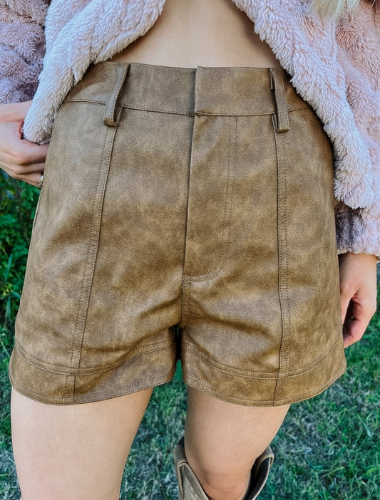 The DeAnne Faux Leather Shorts
