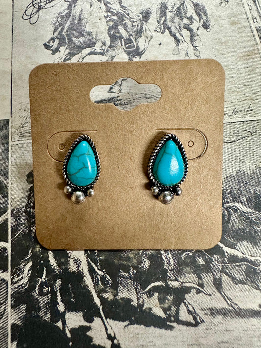 The Pear Turquoise Earrings