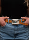 The Turquoise & Silver Rectangular Bowtie Belt Buckle