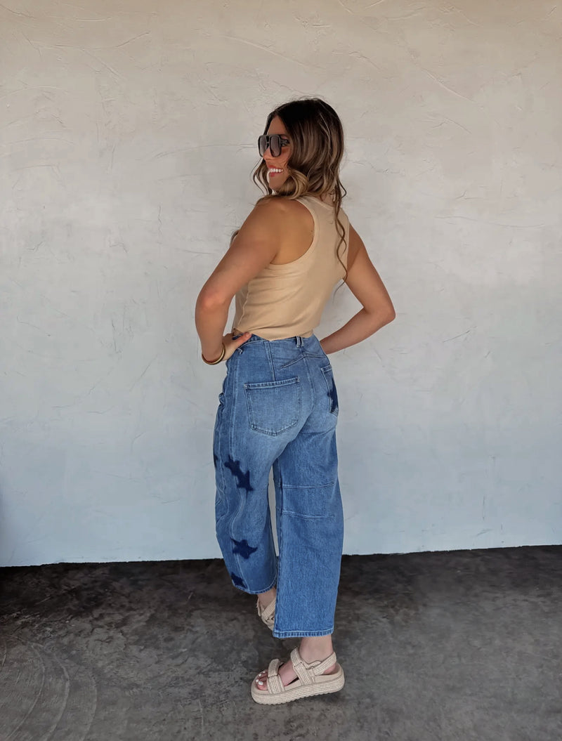 The Born to Shine Barrel Jeans