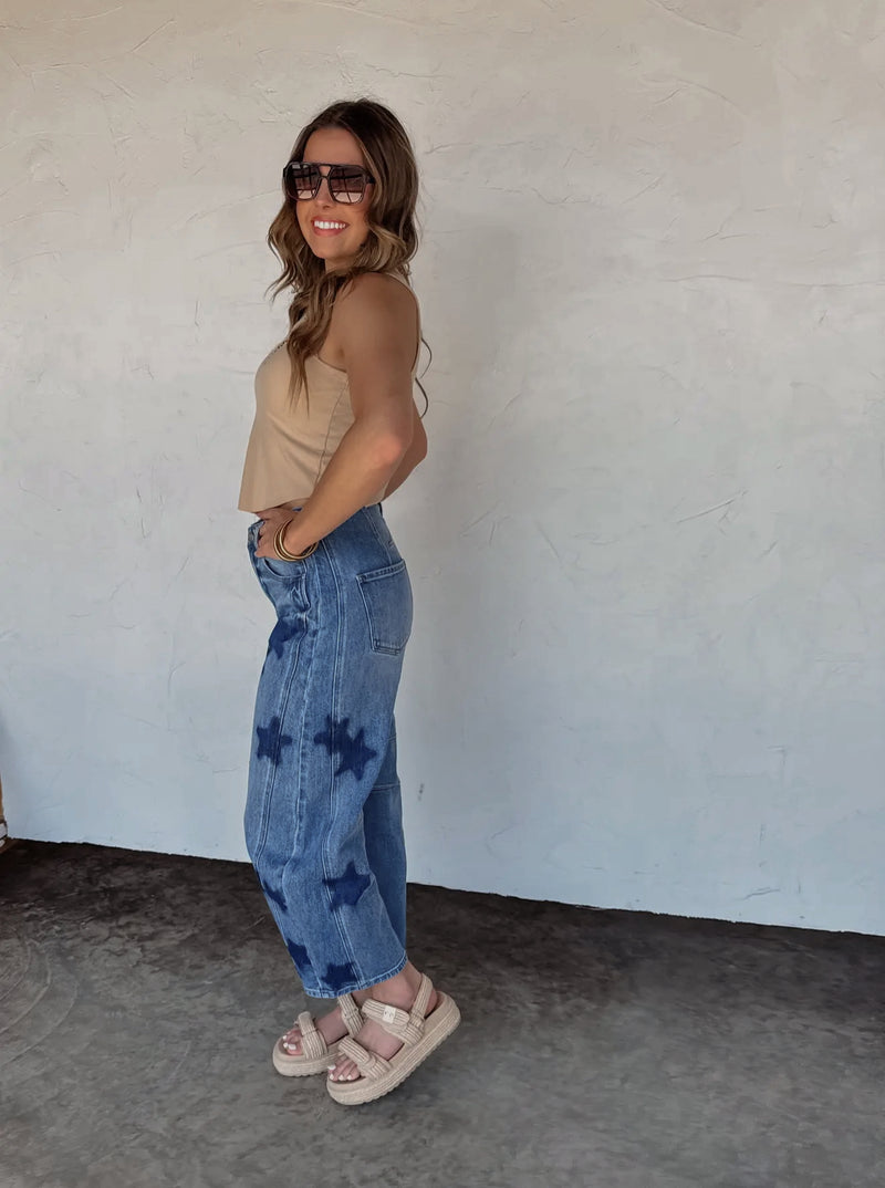 The Born to Shine Barrel Jeans