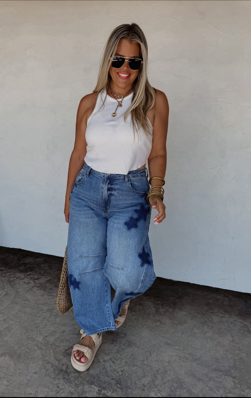 The Born to Shine Barrel Jeans