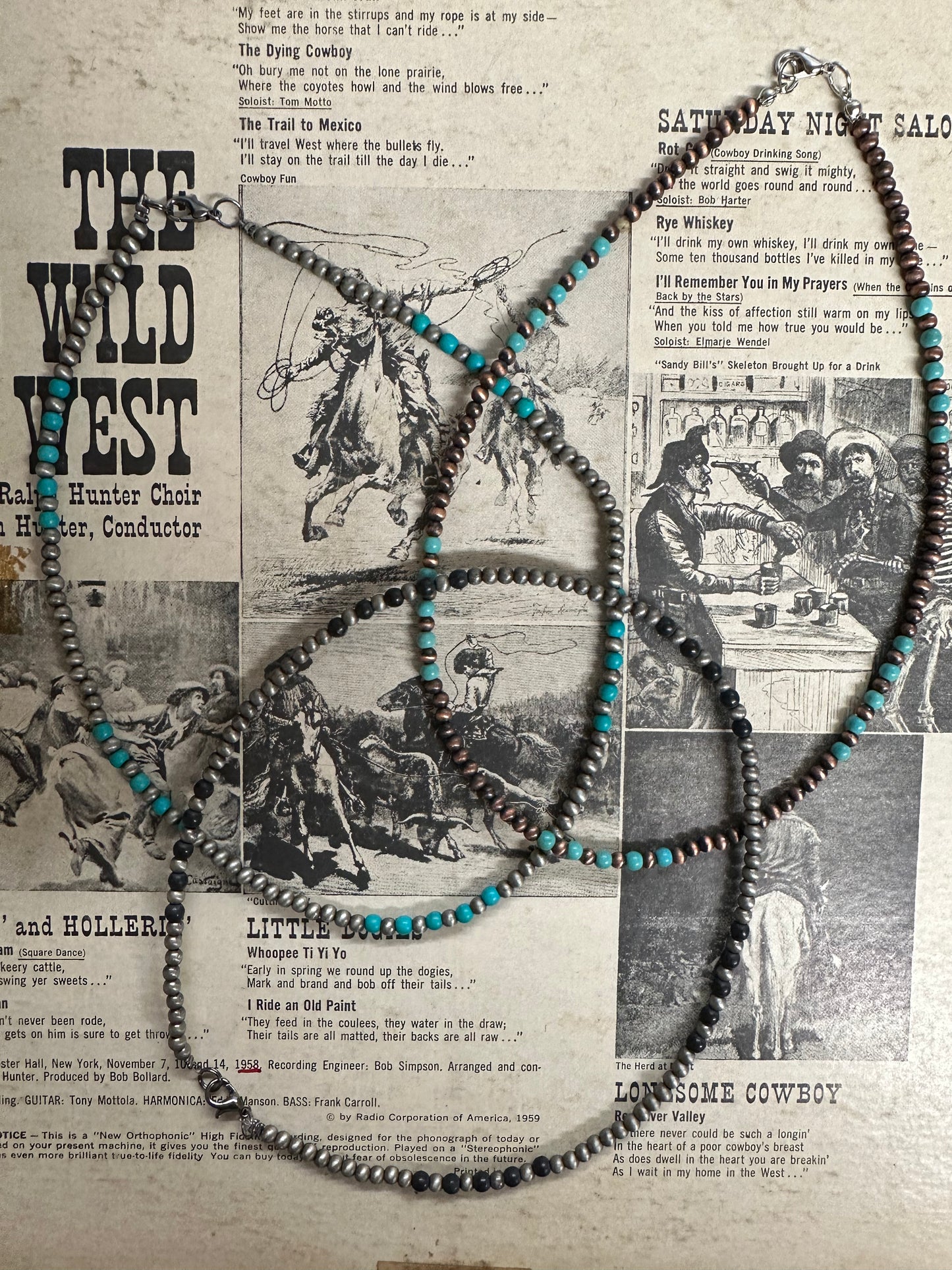 The 8" Faux Turquoise & Navajo Pearl Necklace - Small - (3 Colors)