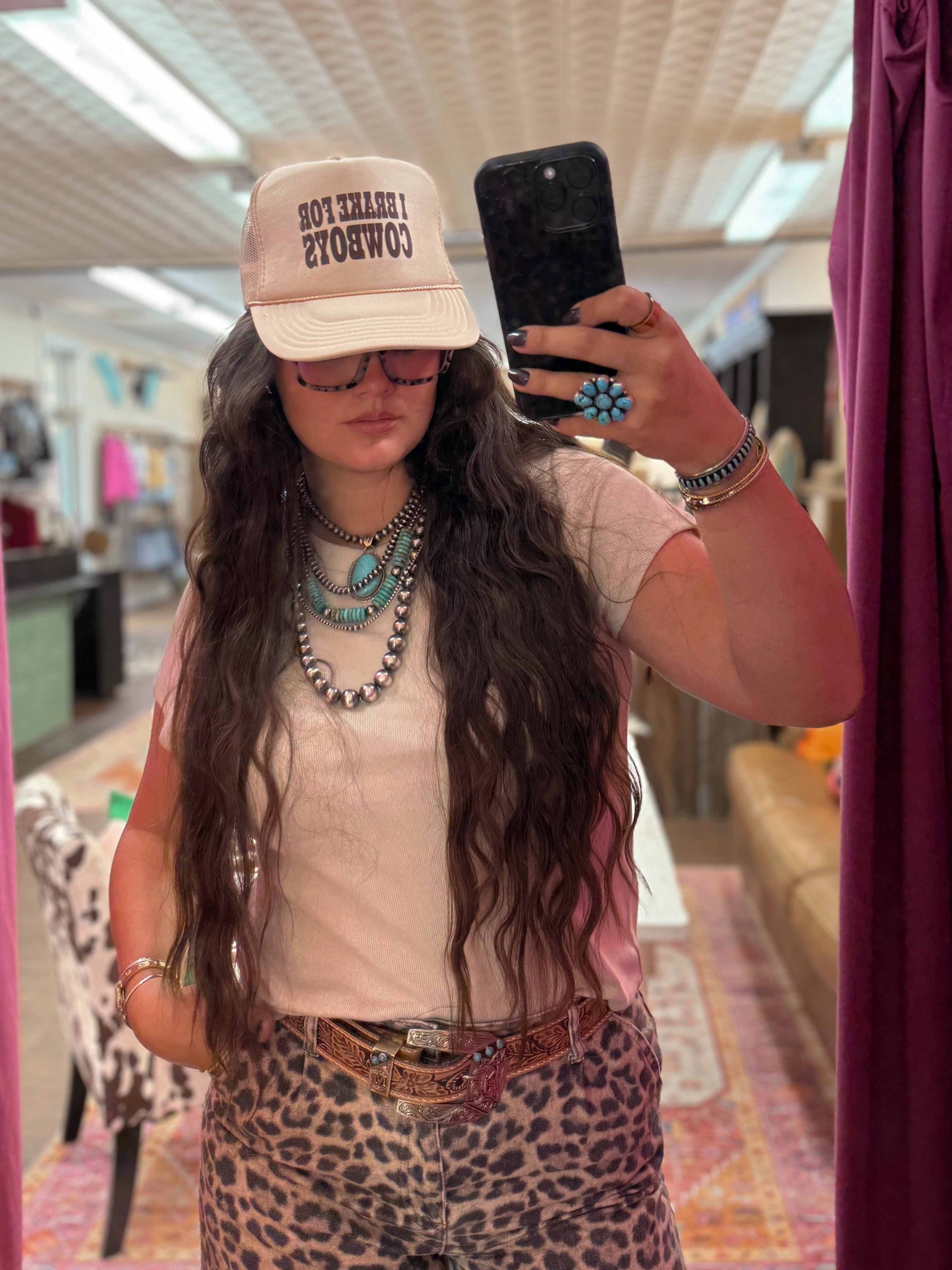 The "I Brake For Cowboys" Trucker Hat