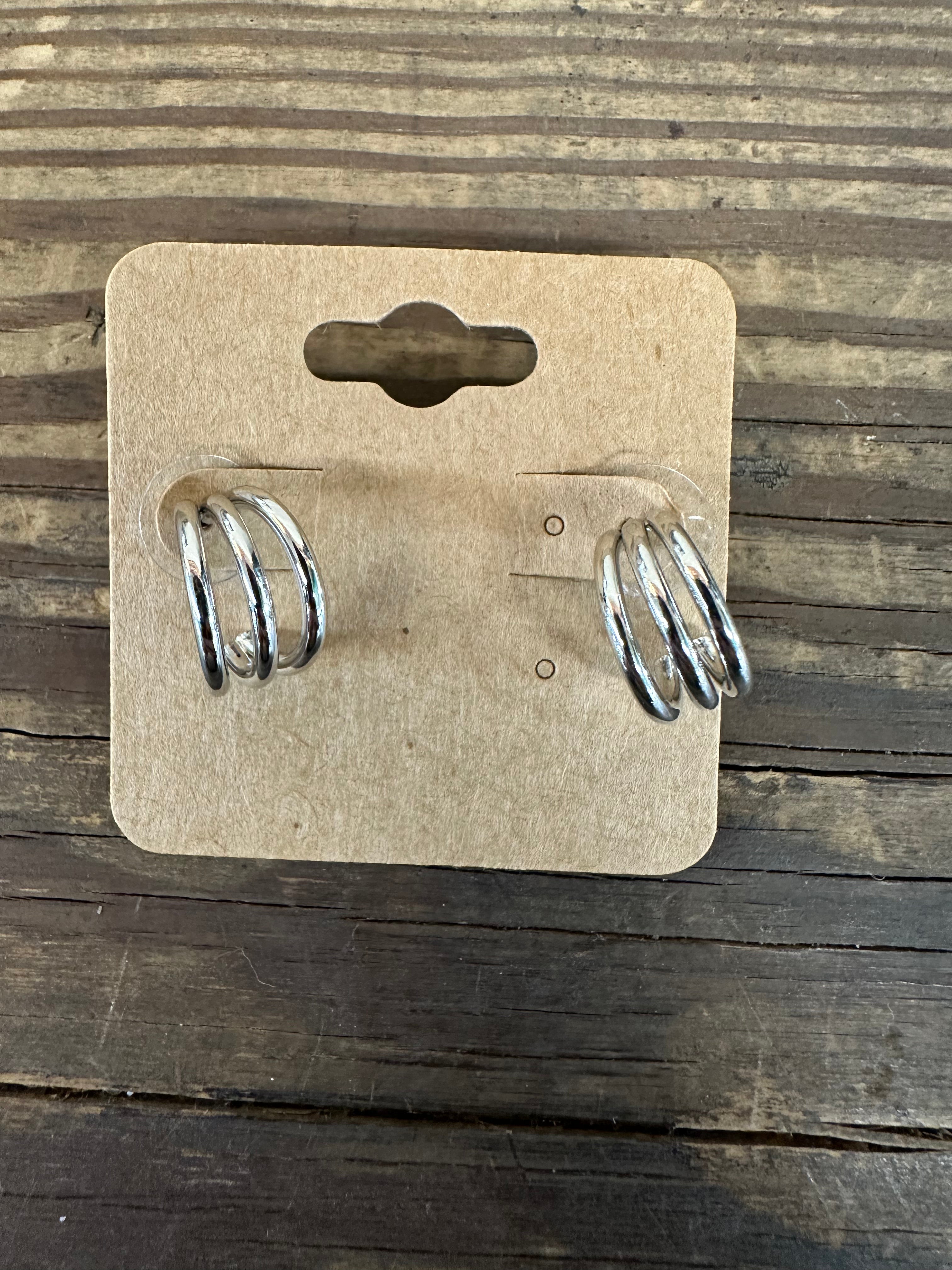The Trinity Huggie Earrings (2 Finishes)