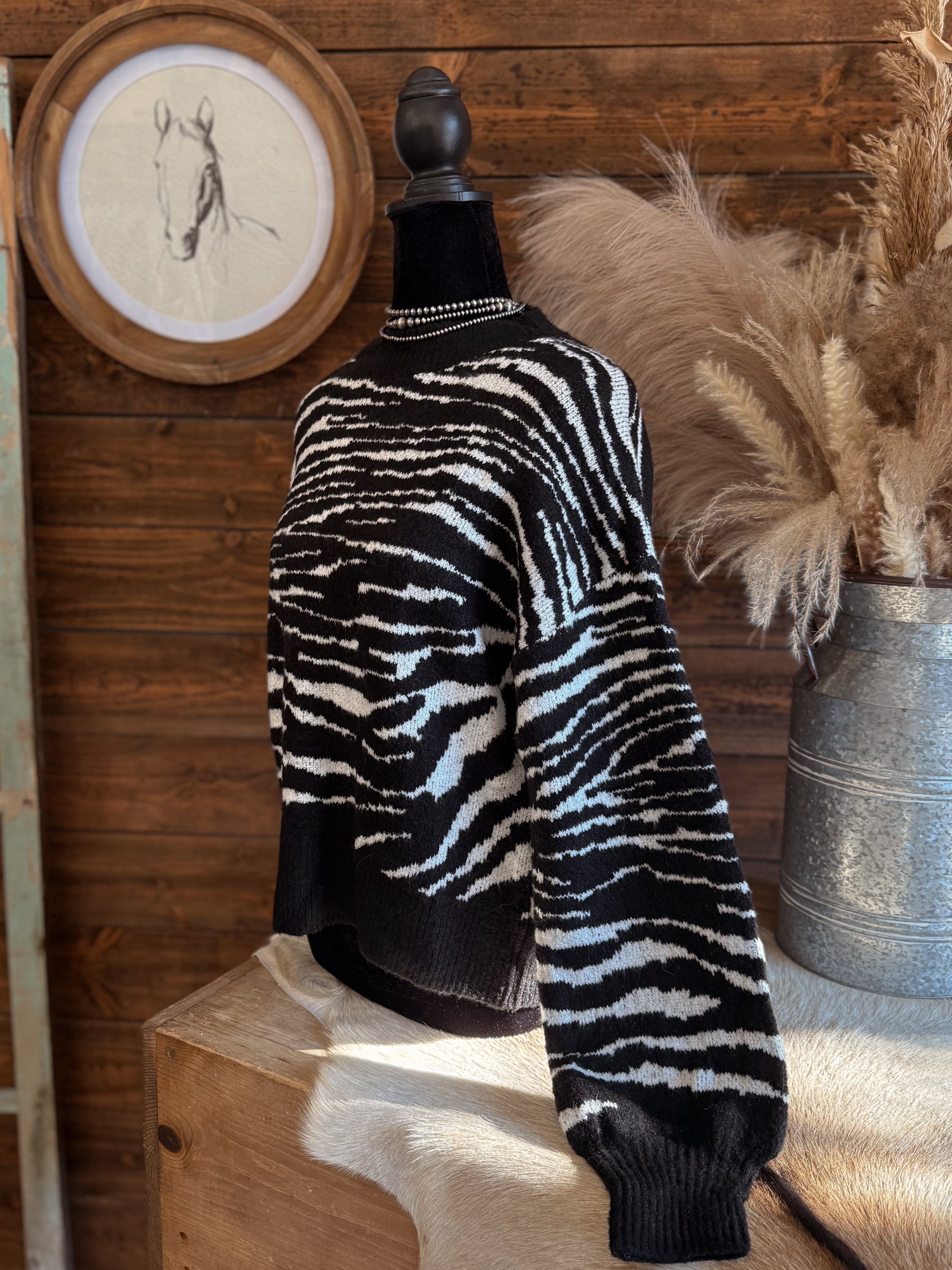 The Zola Zebra Sweater