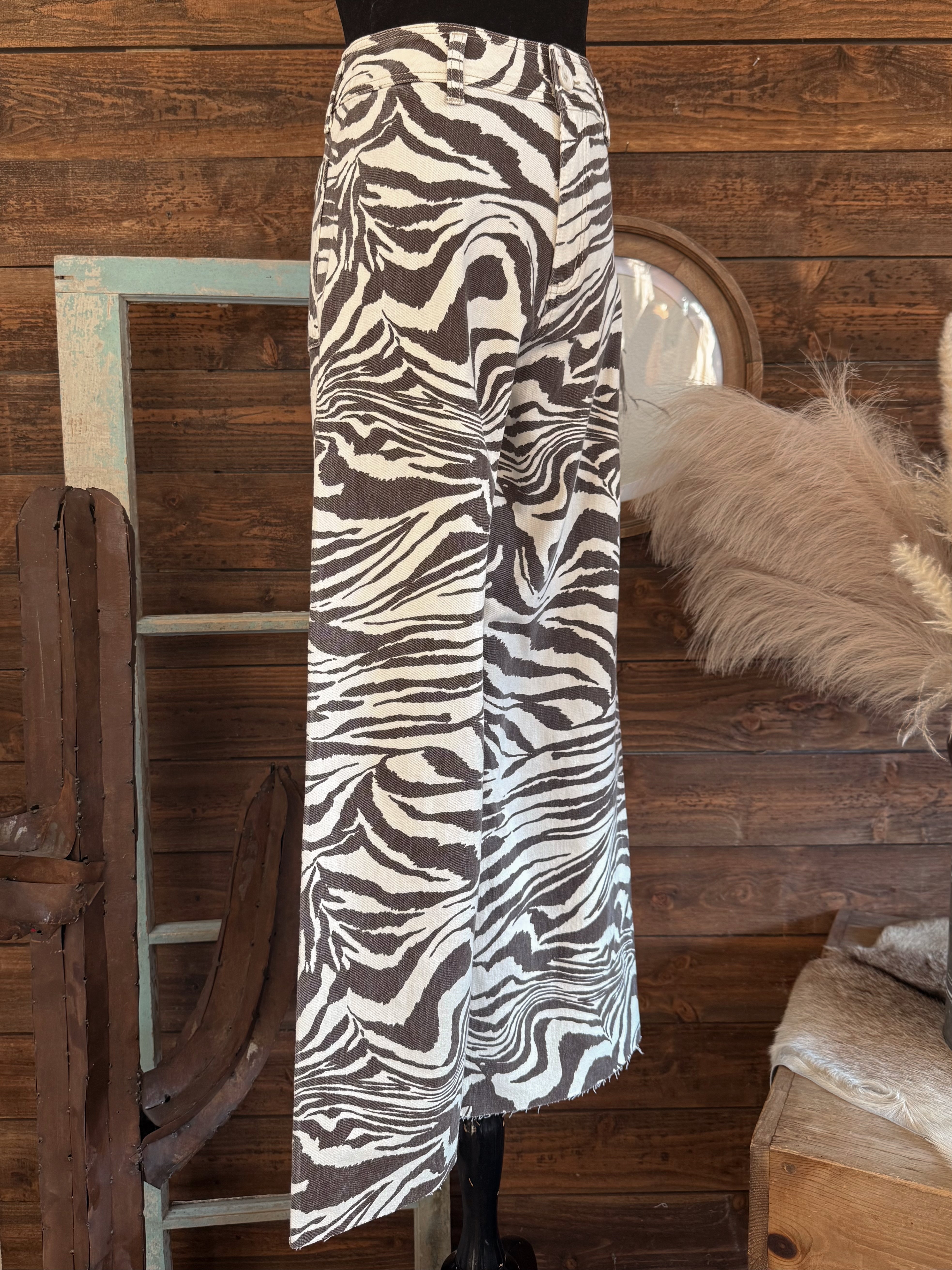 The Moxie Zebra Print Pants - Restock