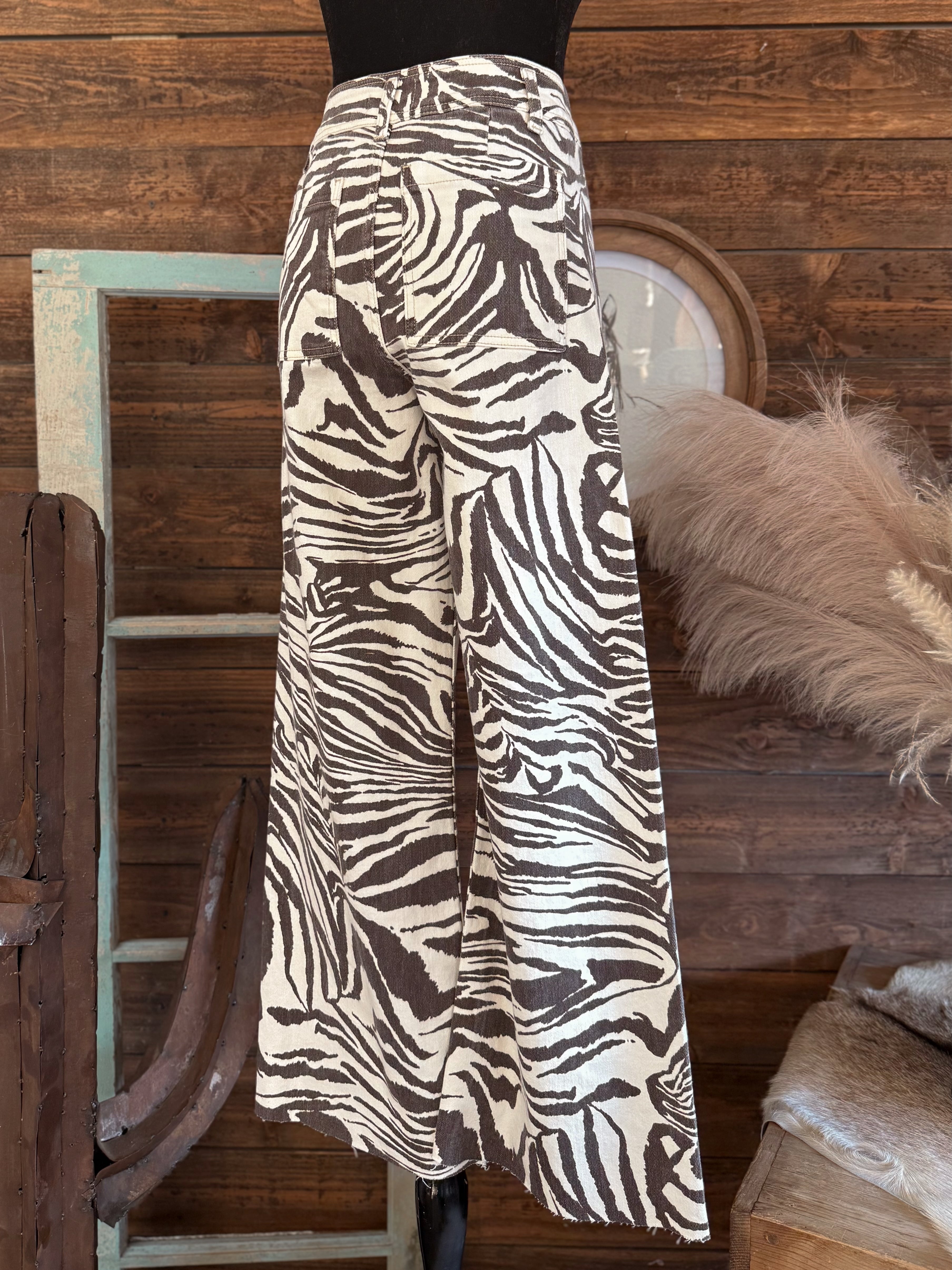 The Moxie Zebra Print Pants - Restock