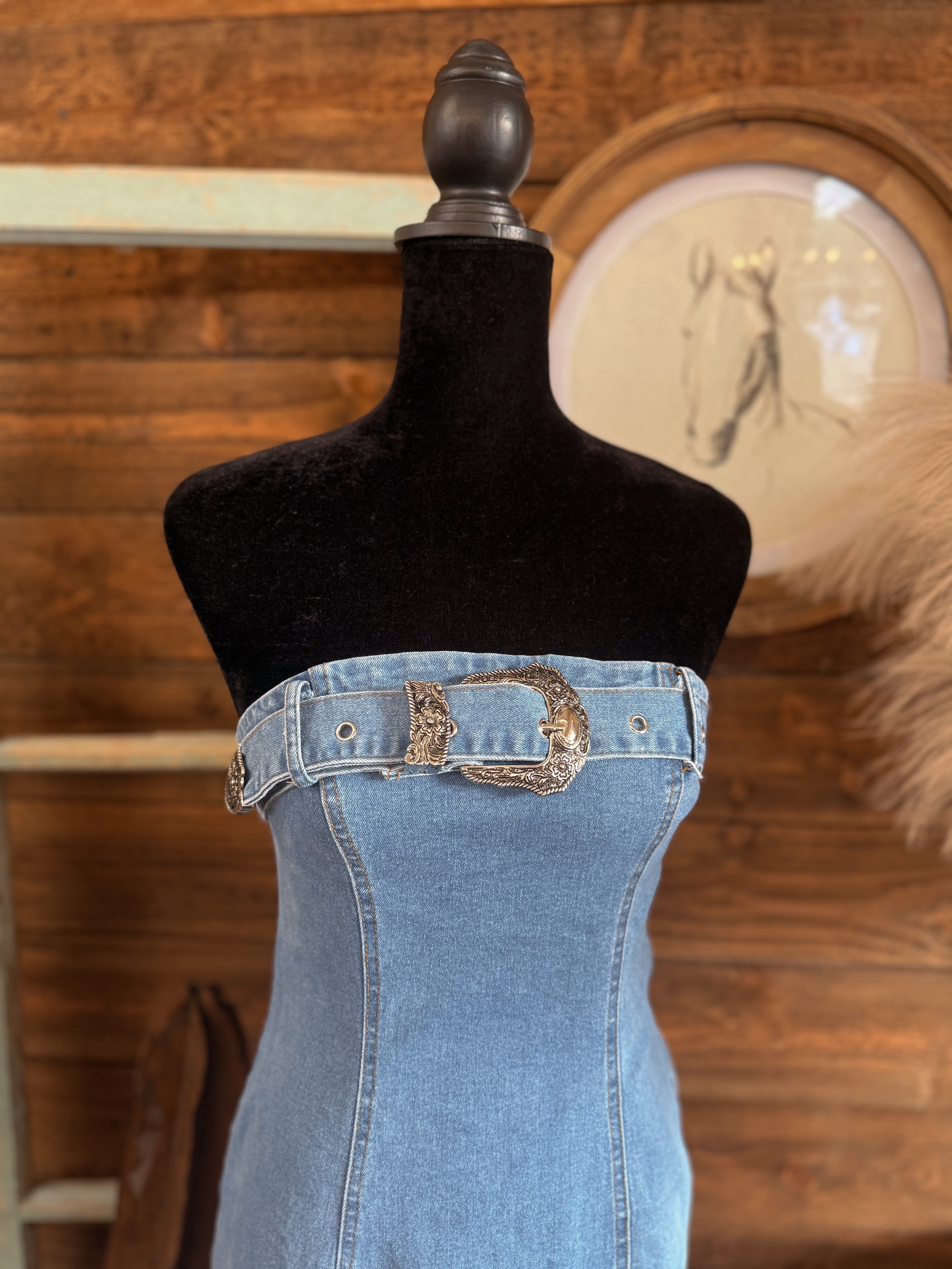 The Betty Buckle Midi Dress