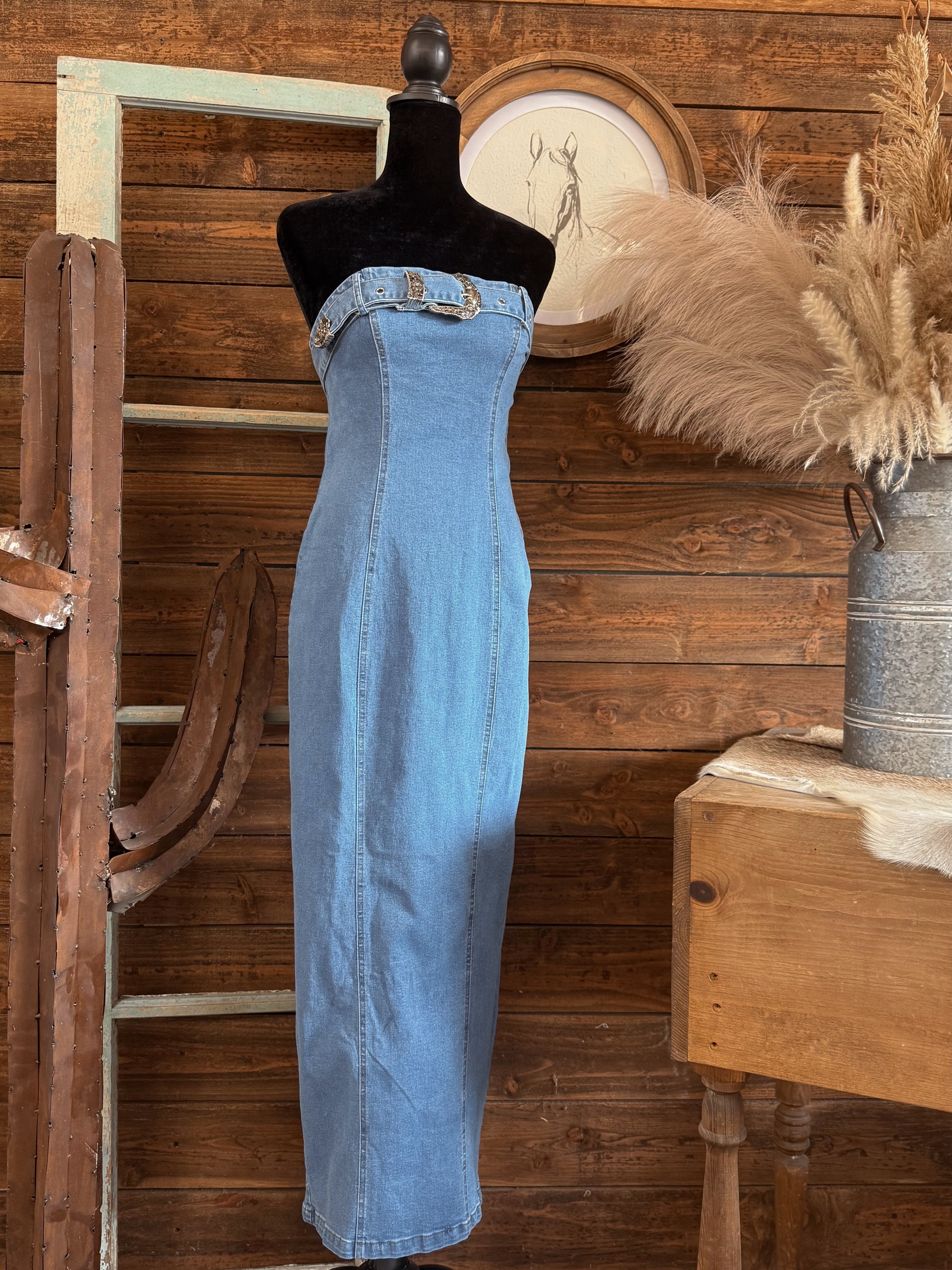 The Betty Buckle Midi Dress