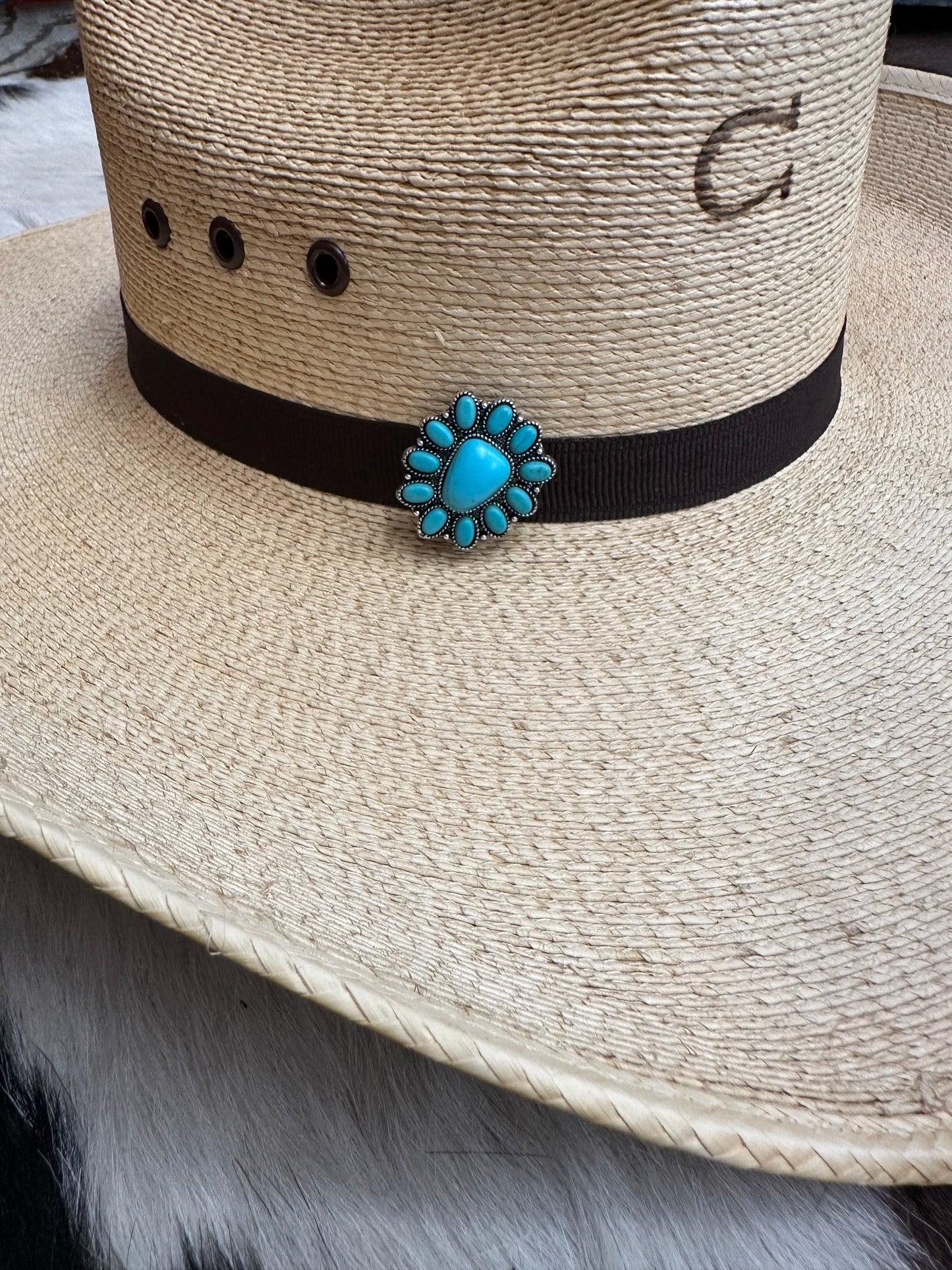 The Crazy 'Bout Turquoise Hat Pin
