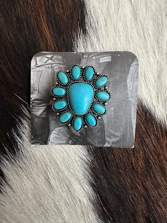 The Crazy 'Bout Turquoise Hat Pin