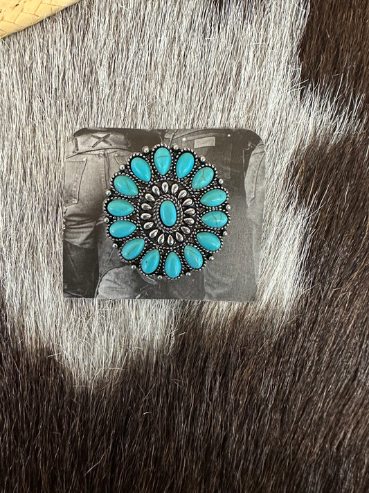 The Bury Me in Turquoise Hat Pin