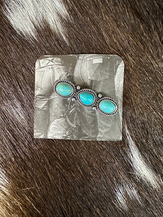 The Turquoise in a Pod Hat Pin