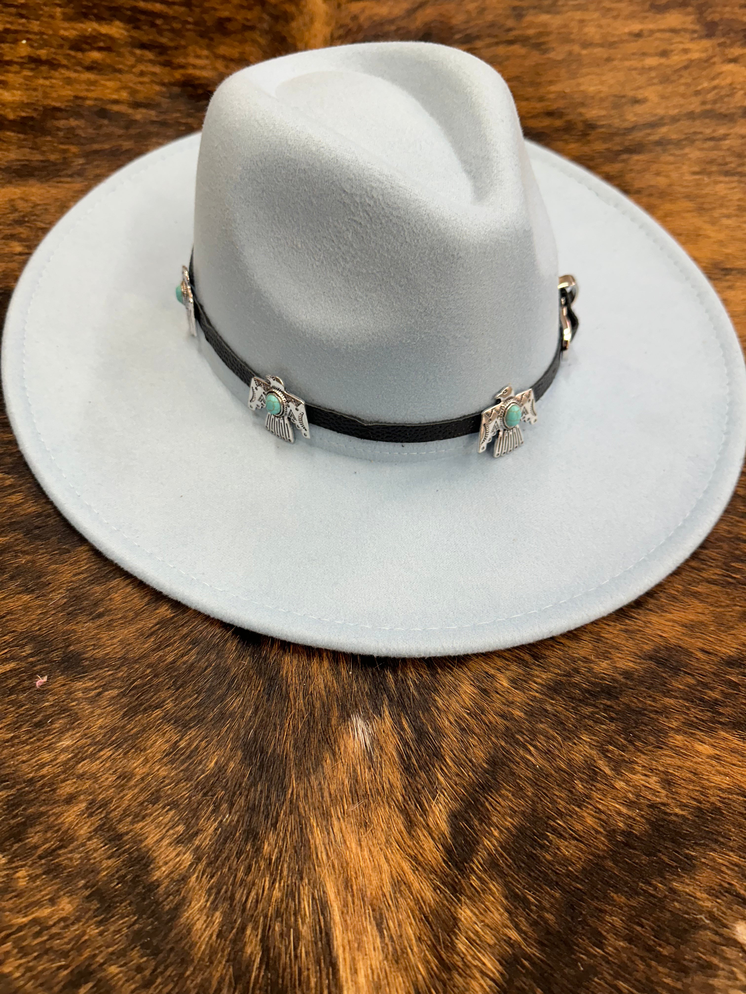 The Thunderbird Black Leather Hat Band