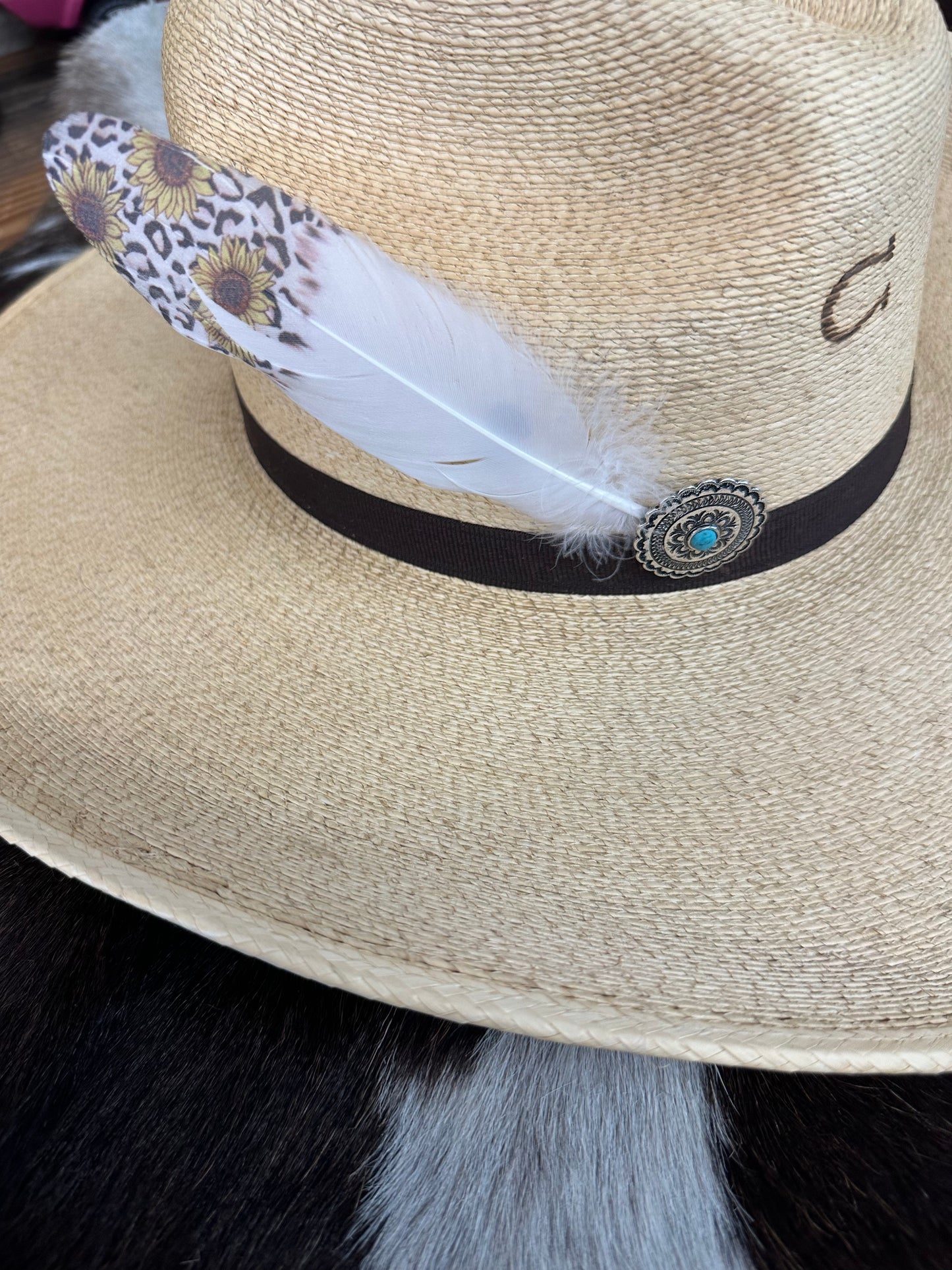 The Sunflower Feather Hat Pin