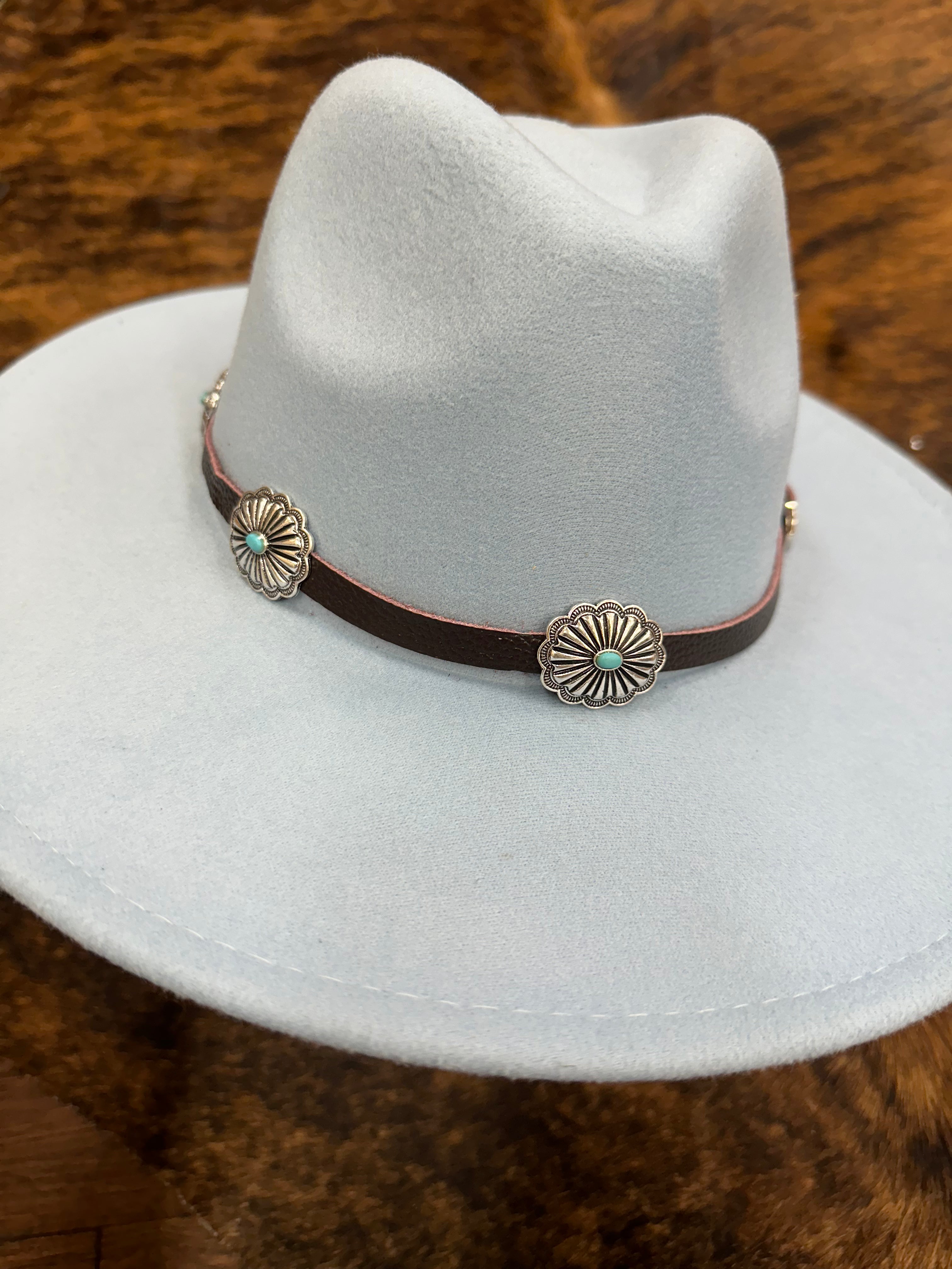 The Buckaroo Betty Merlot Leather Hat Band