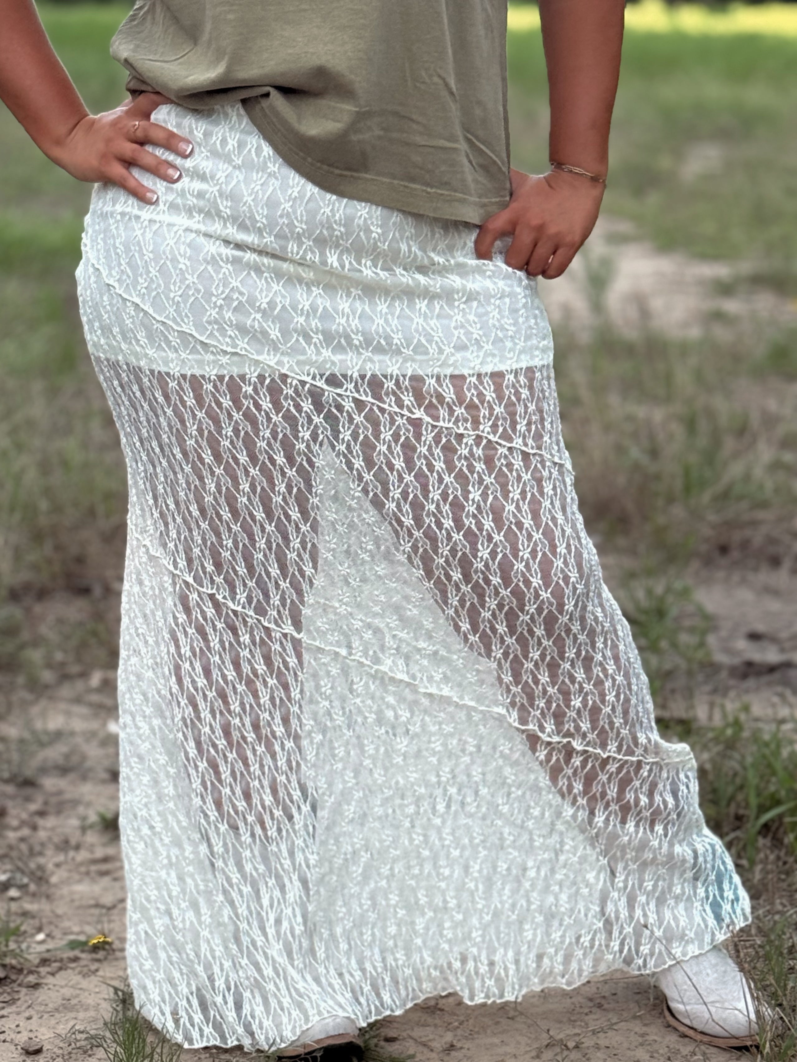 The Nellie Lace Maxi Skirt
