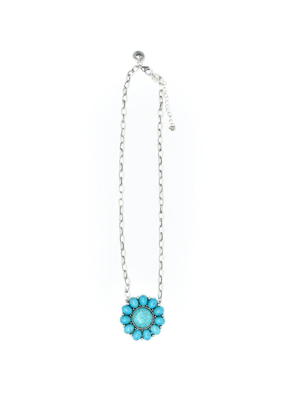 The Mimi Turquoise Flower Necklace