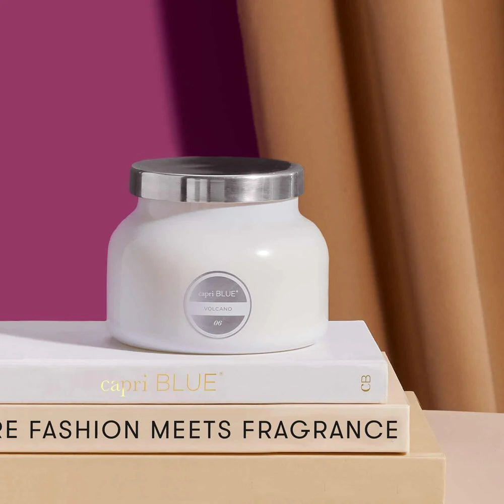 The Capri Blue Volcano White Signature Jar, 19 oz