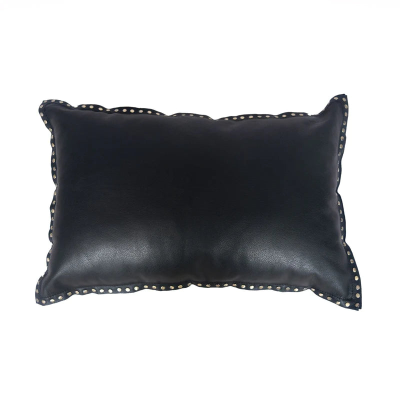 The Midnight Eurosoft Genuine Leather Pillow