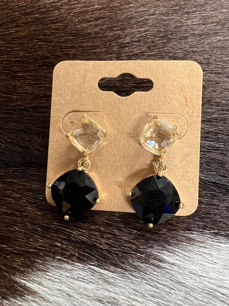 The Black Tie Earrings