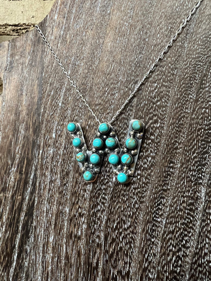 The Turquoise Initial Necklaces