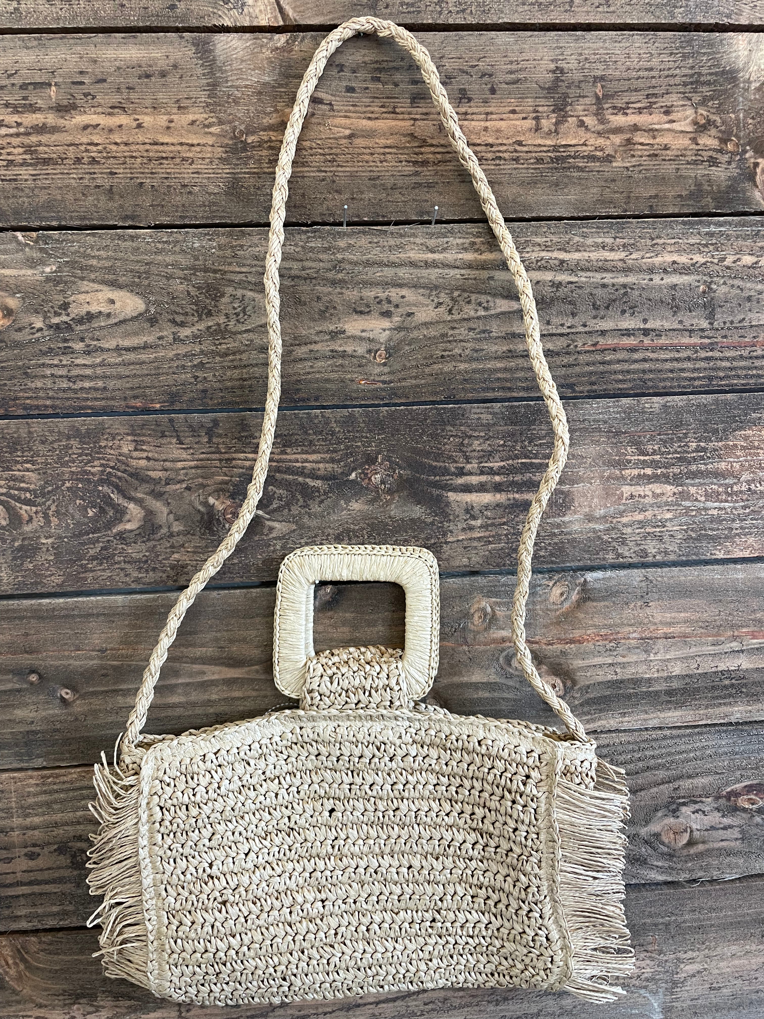 The Lucy Straw Fringe Bag