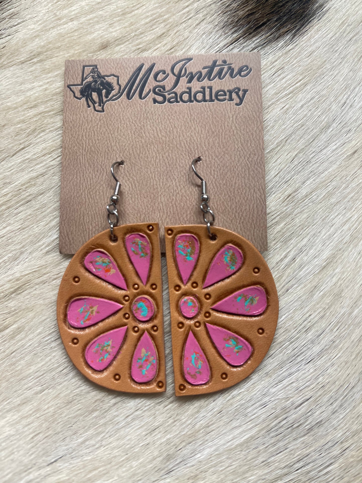The Mojave Pink Stone Flower Earrings