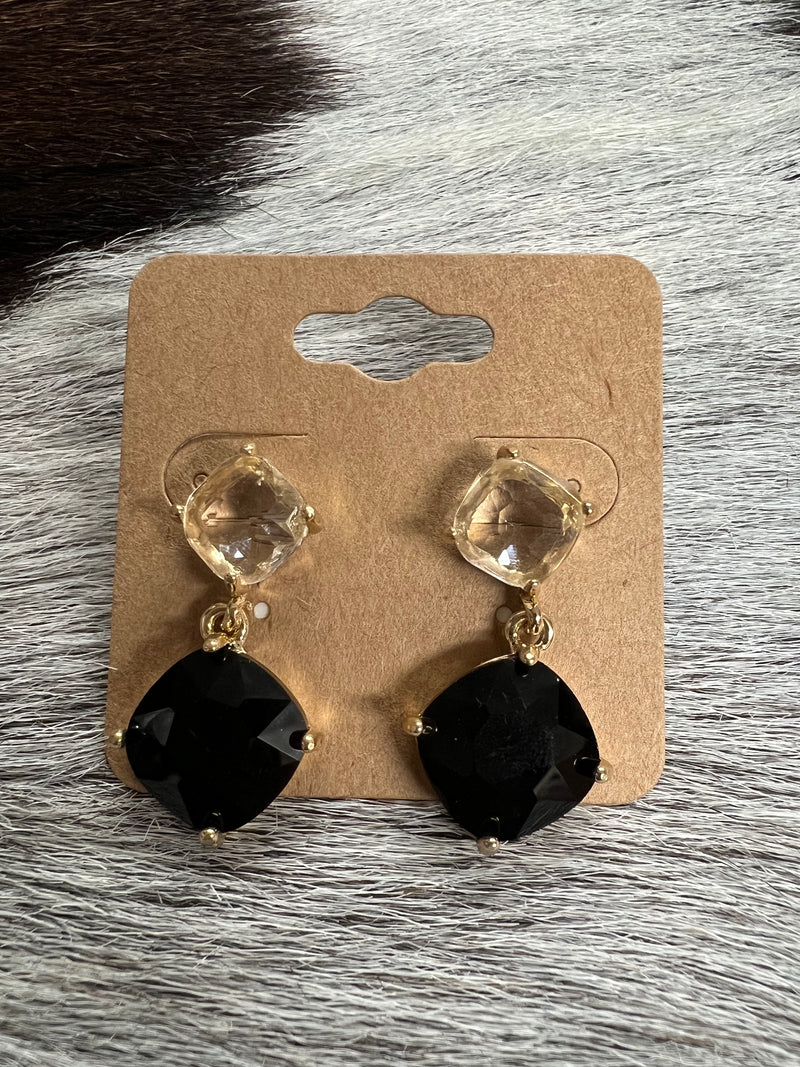 The Black Tie Earrings
