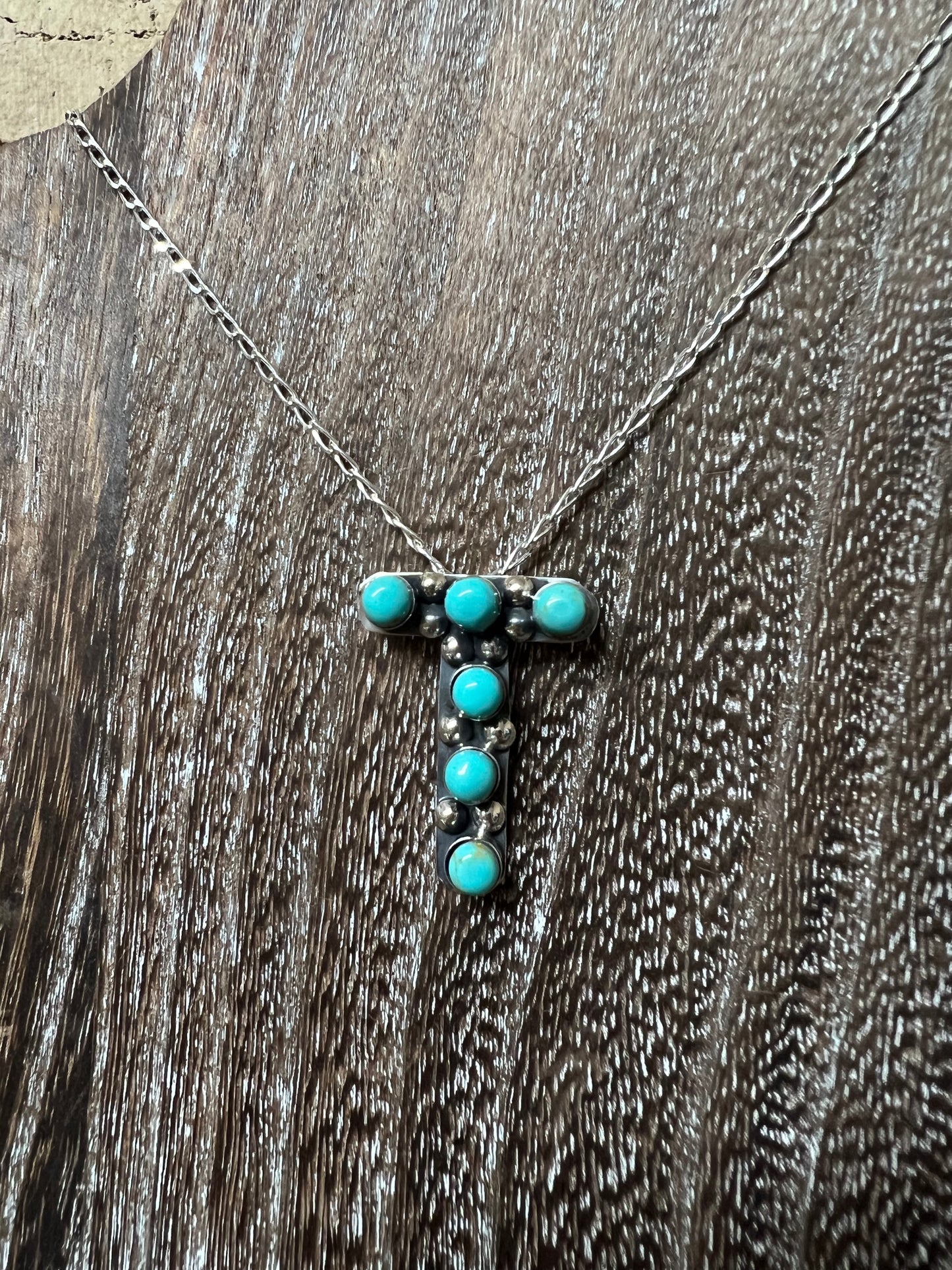 The Turquoise Initial Necklaces