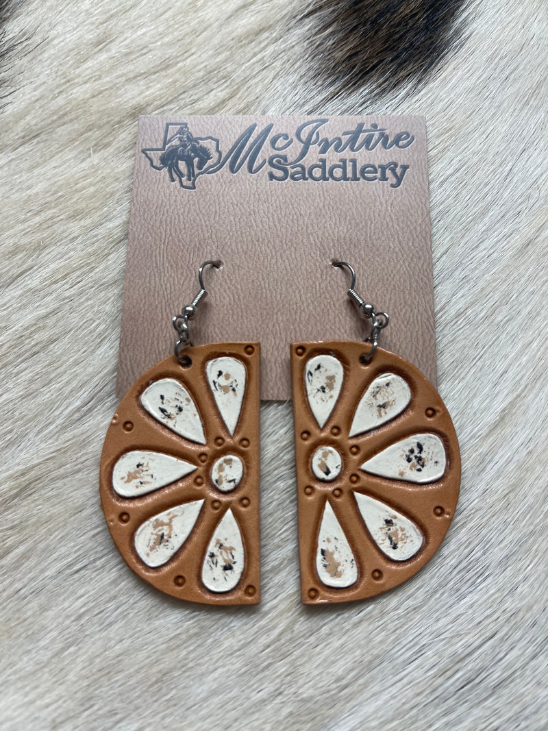 The White Buffalo Stone Flower Earrings