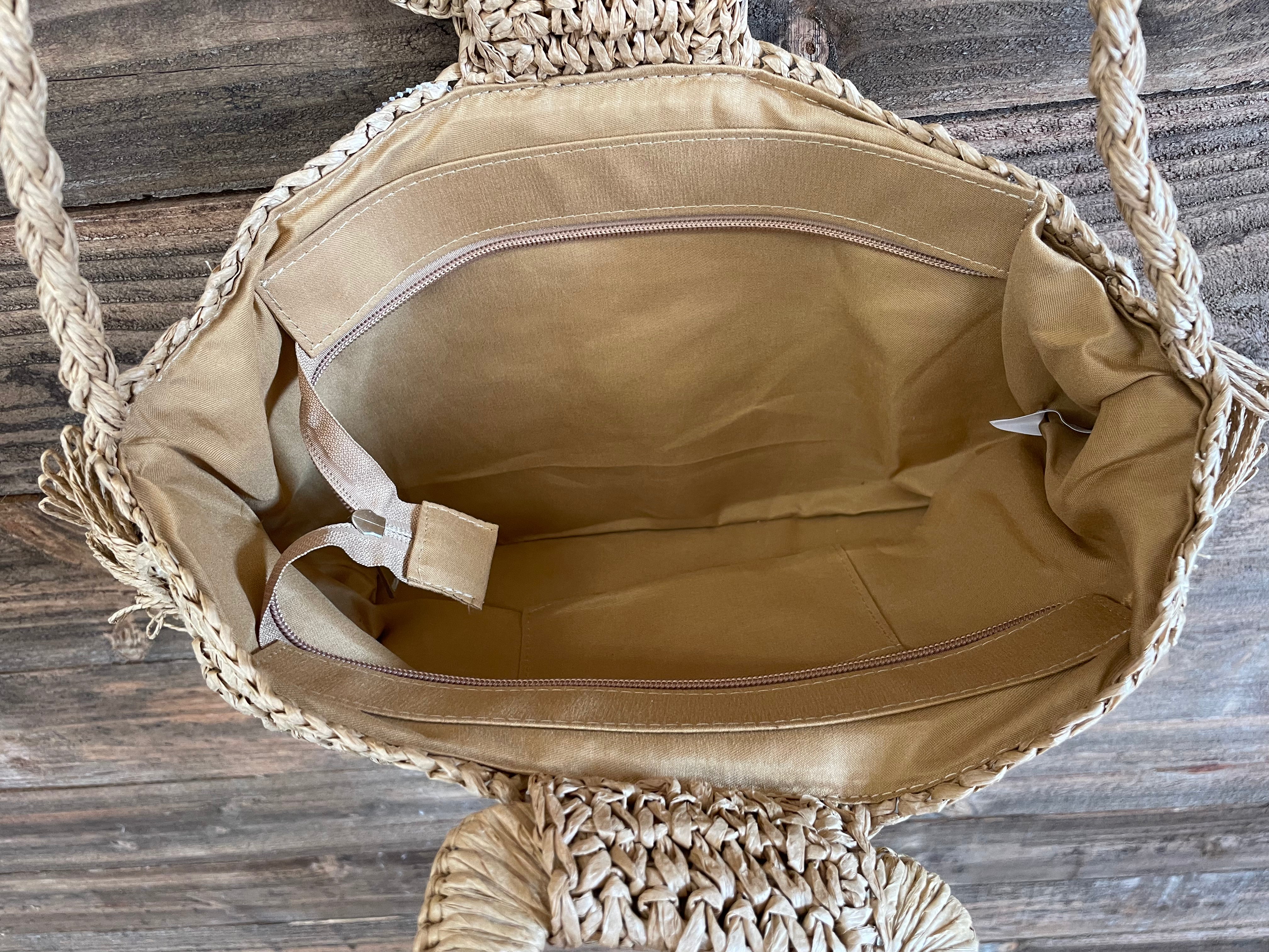 The Lucy Straw Fringe Bag