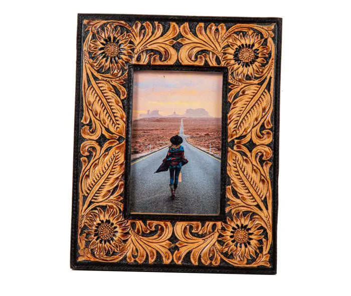 The Wyburn Canyon Hand-Tooled Photo Frame