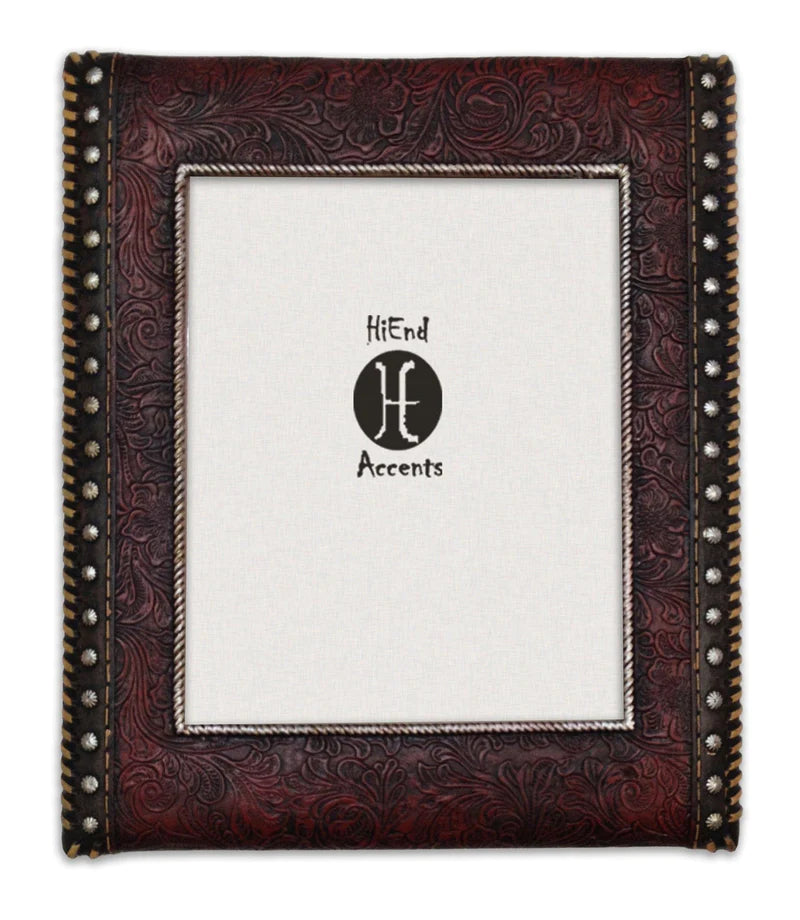 The Tooled Leather & Studded Sides Picture Frame