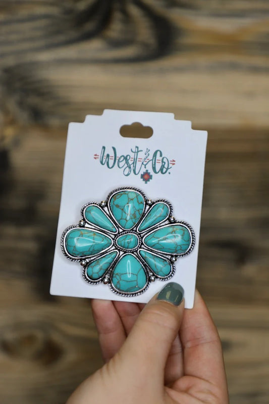 The Extra Large Turquoise Cluster Pin