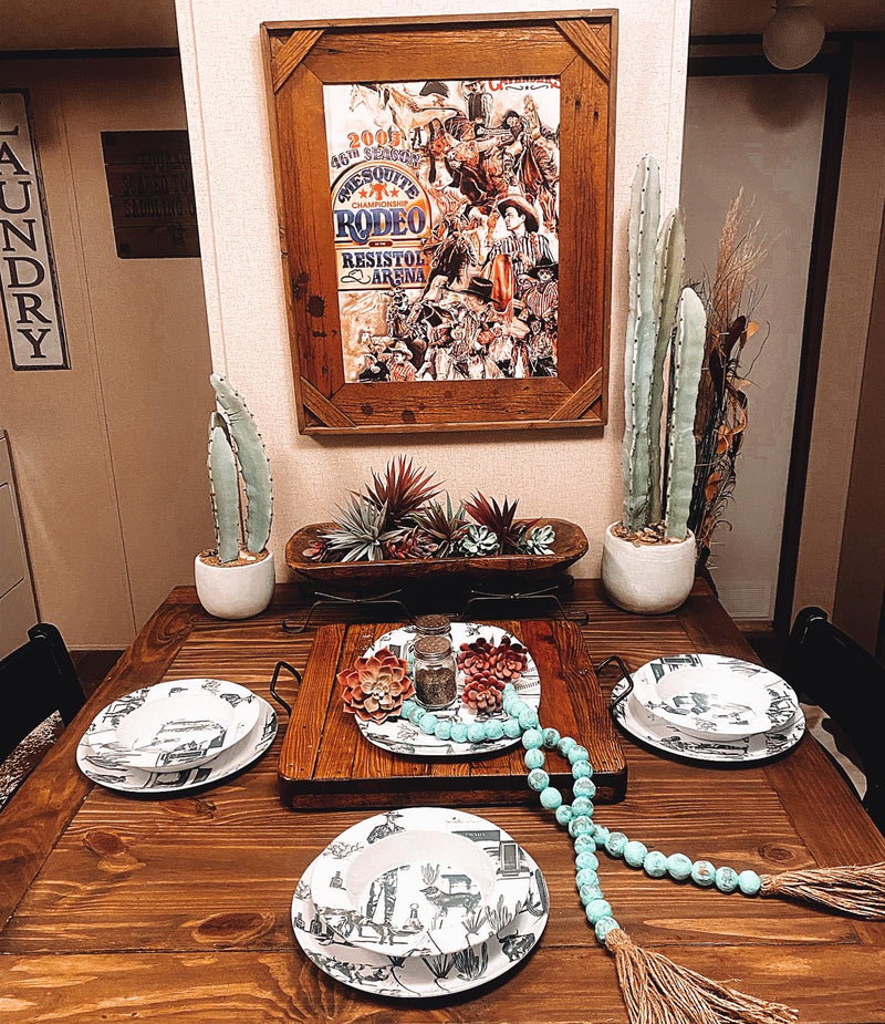 The Marfa Toile Dinnerware 3 Piece (sold separately, two colors)