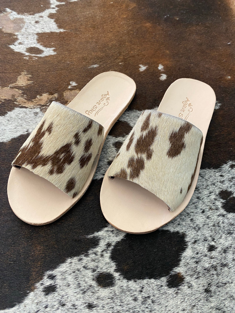 The Chocolate Cowhide Agave Sandal