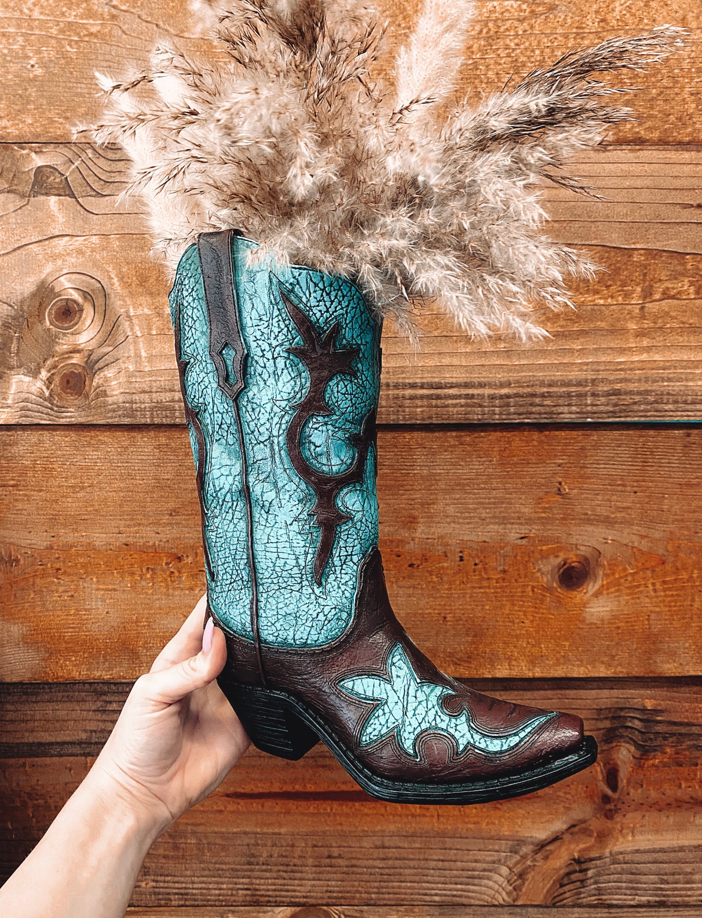 The Turquoise Cowboy Distressed Vase