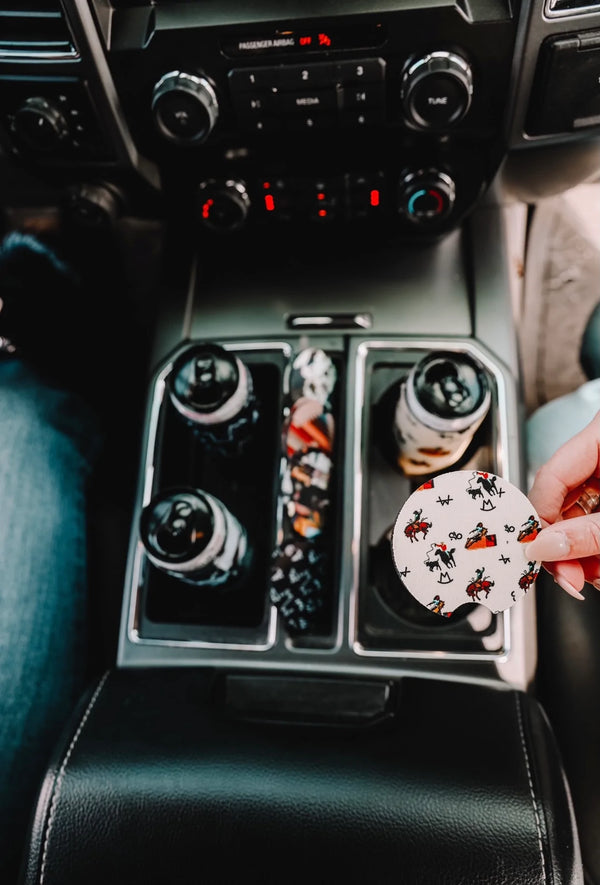 The Vintage Cowboy Car Coasters