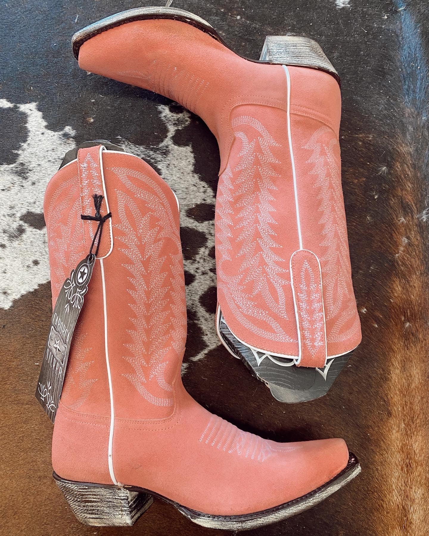 The Liberty Black Pink Suede Gamuza Rosa Boots