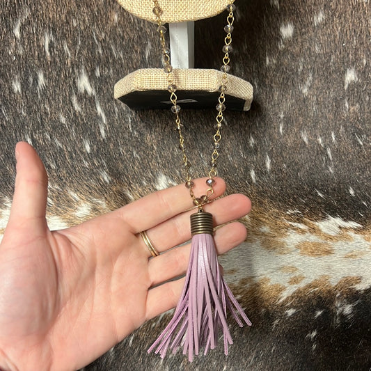 The Purple Tassel Necklace