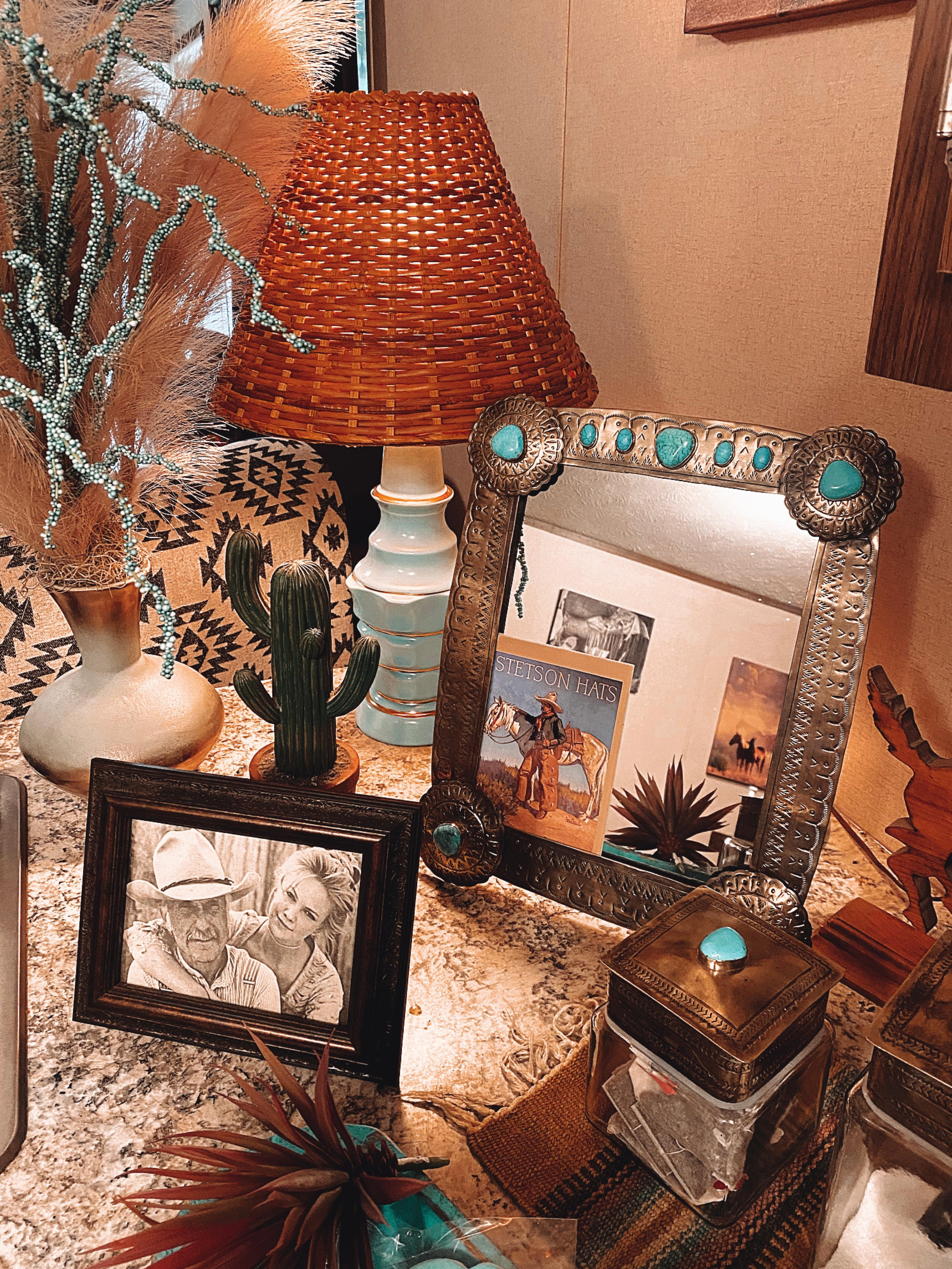 The Myles Turquoise Mirror