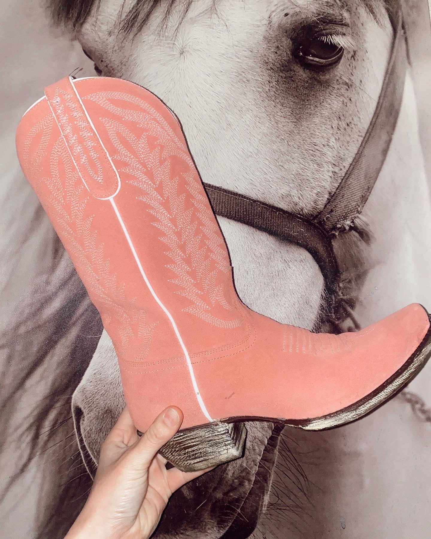 The Liberty Black Pink Suede Gamuza Rosa Boots