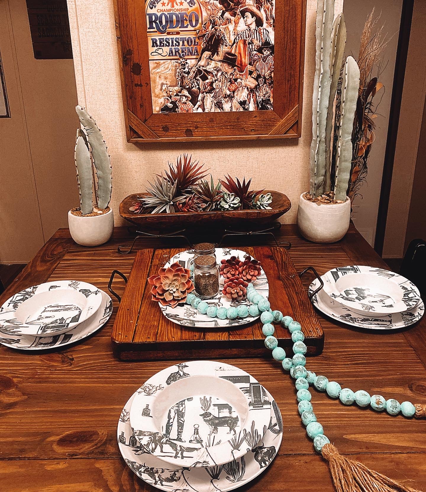 The Marfa Toile Dinnerware 3 Piece (sold separately, two colors)