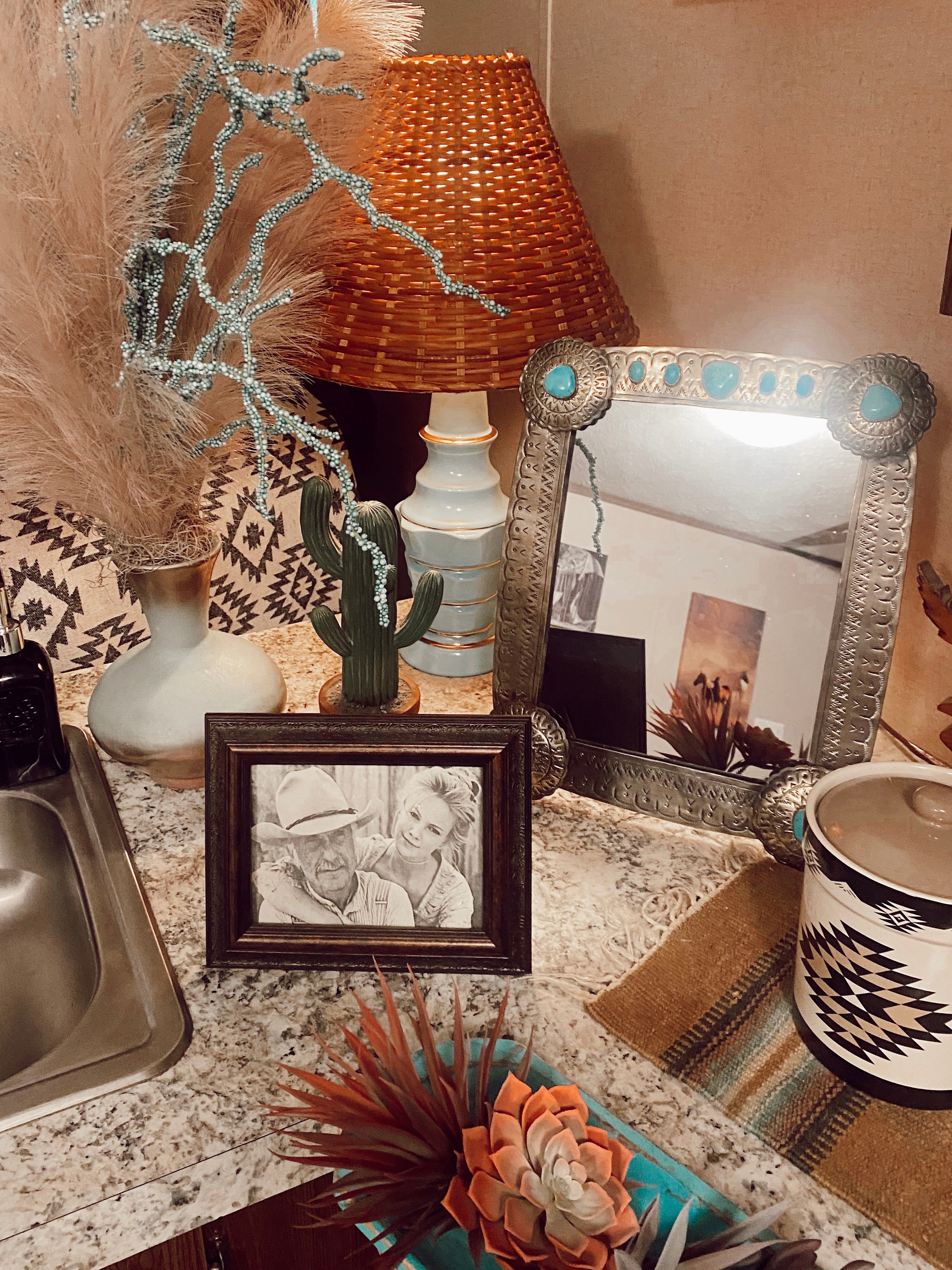 The Myles Turquoise Mirror