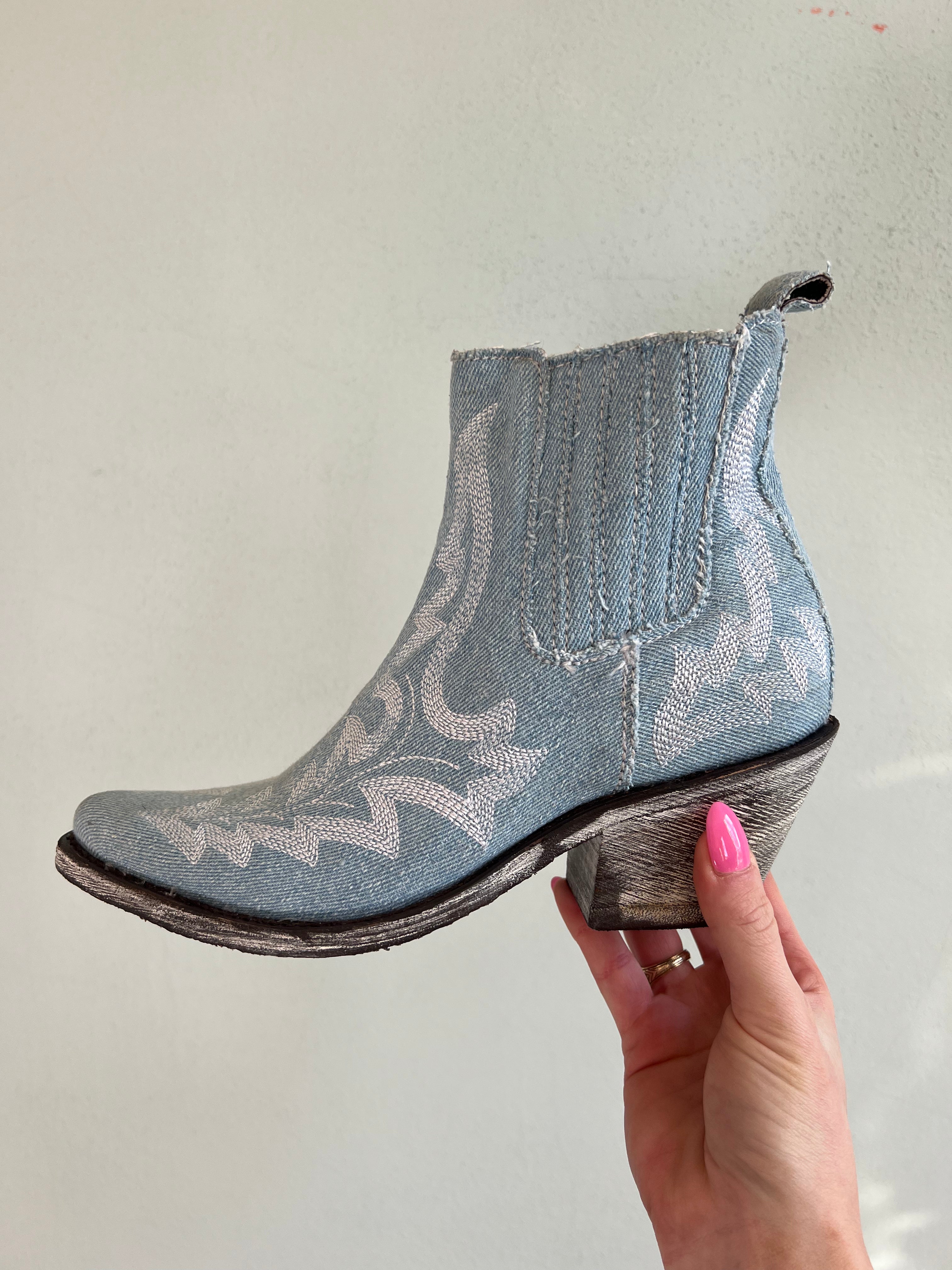 The Liberty Black Denim Simone Booties